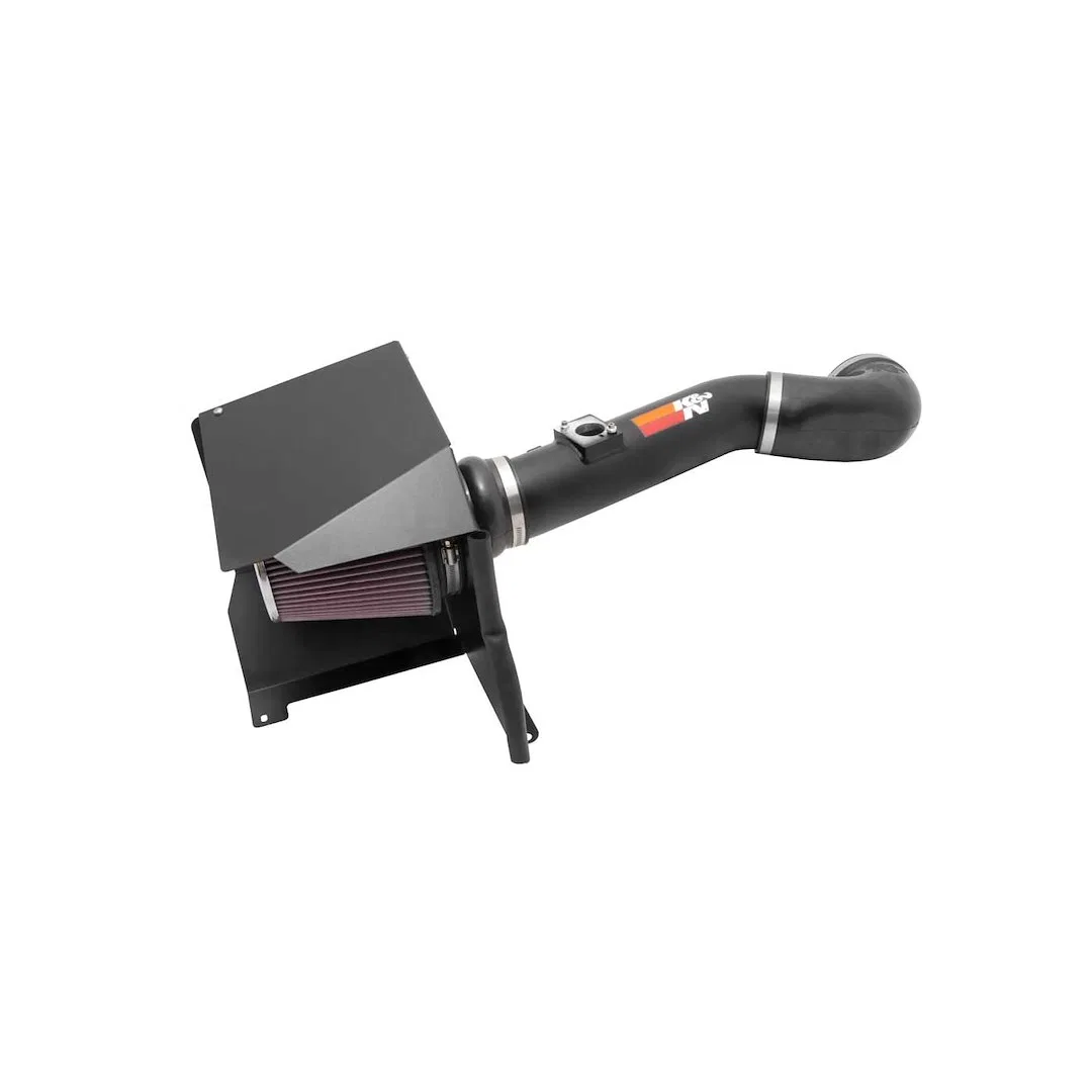 77-3076KTK – K&N FILTER Cold Air Intake, Textured Black Aluminum Tube Red Cotton Gauze Filter With Heat Shield/ Mount...